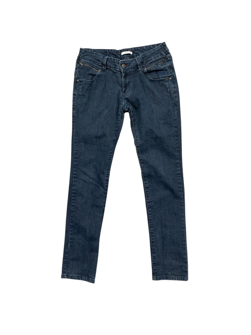 NUMERO UNO W32” dark wash denim EDEN LOW rise skinny stretch zipper pocket jeans